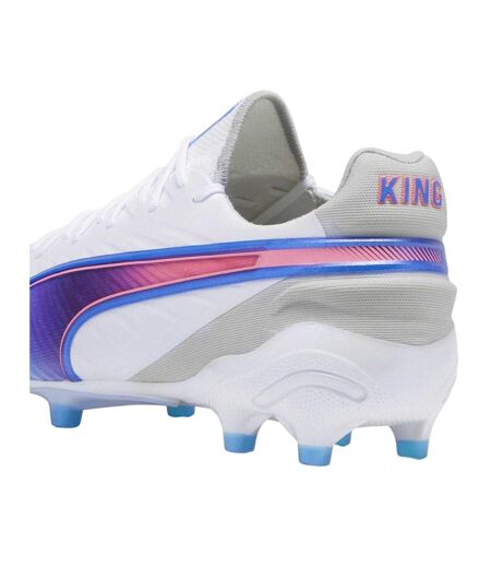 Mens King Ultimate Firm Ground Football Boots White Blue Grey Puma