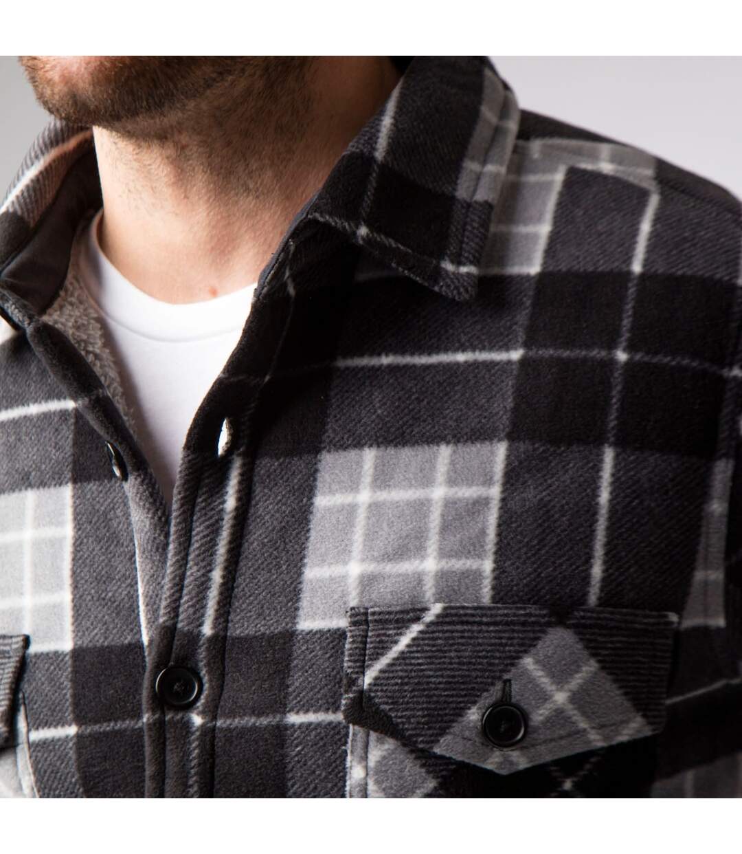 Veste d'hiver chaude matelassée à carreaux pour hommes-5