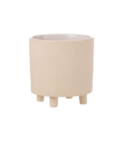 Cache-Pot Déco en Céramique Sable 20cm Beige