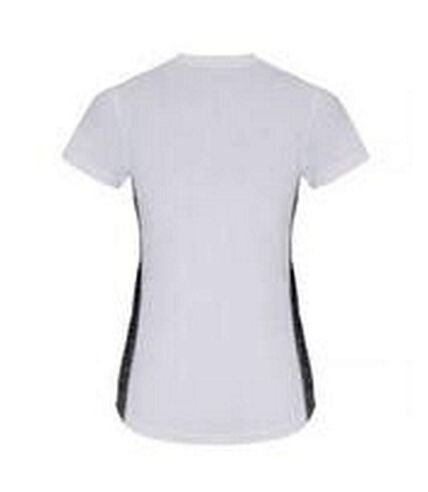 TriDri Womens/Ladies Contrast Panel Performance T-Shirt (White/Black Melange) - UTRW6540