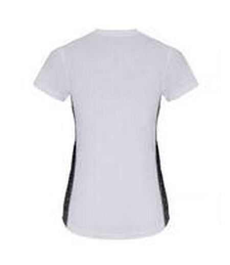 TriDri T-shirt Performance à empiècement contrasté pour femmes/femmes (Mélange blanc/noir) - UTRW6540