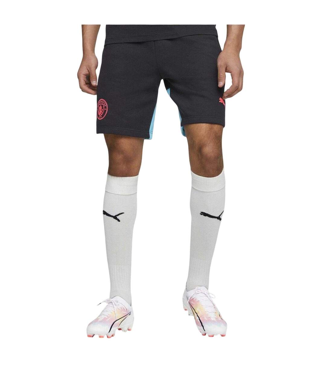 Mens Casuals Elasticated Manchester City Fc Football Shorts Dark Navy Puma-4