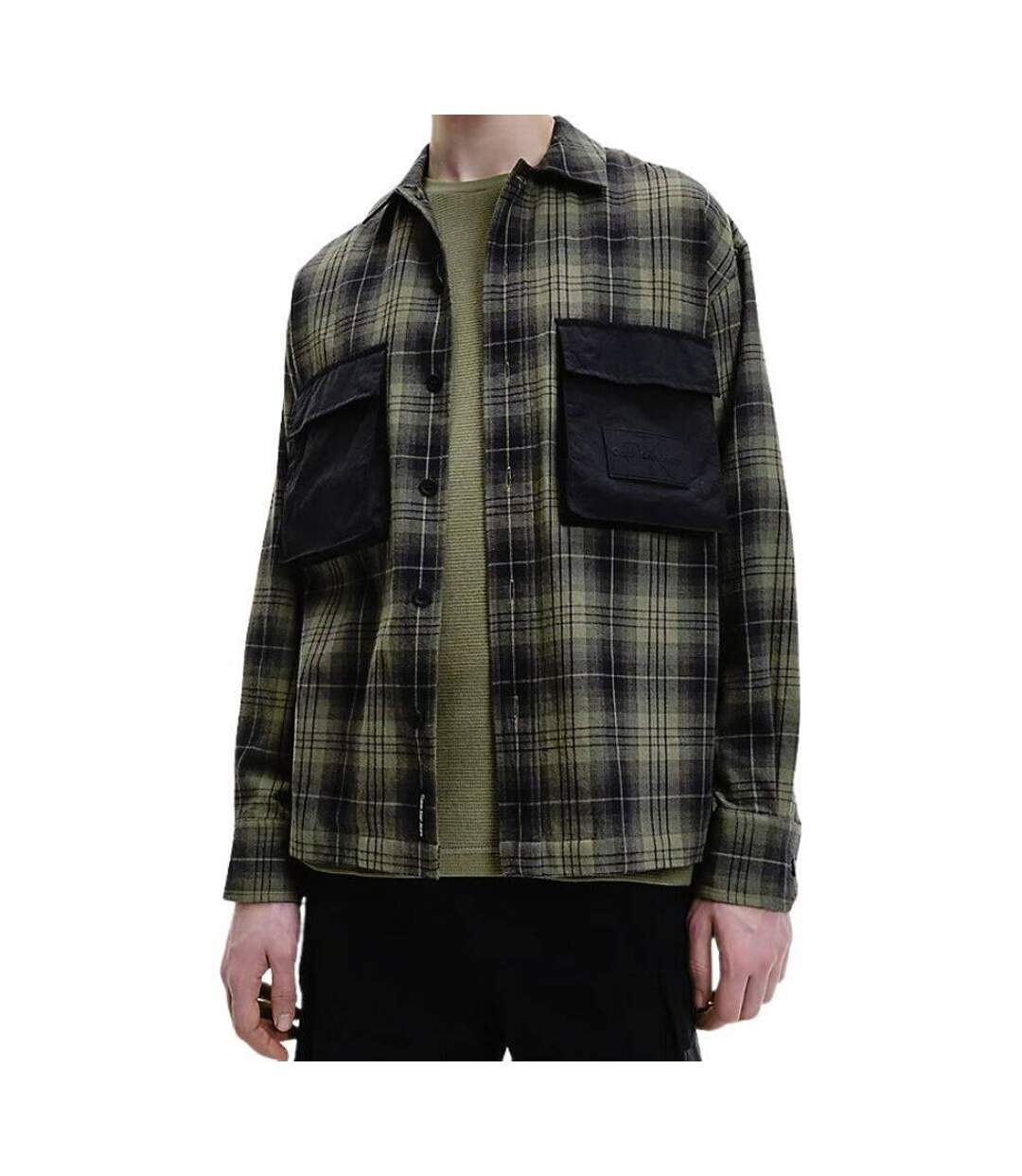 Chemise Motif/style À Carreaux Homme Vert Calvin Klein-1