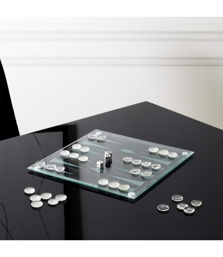 Jeu de Société Backgammon 25cm Transparent
