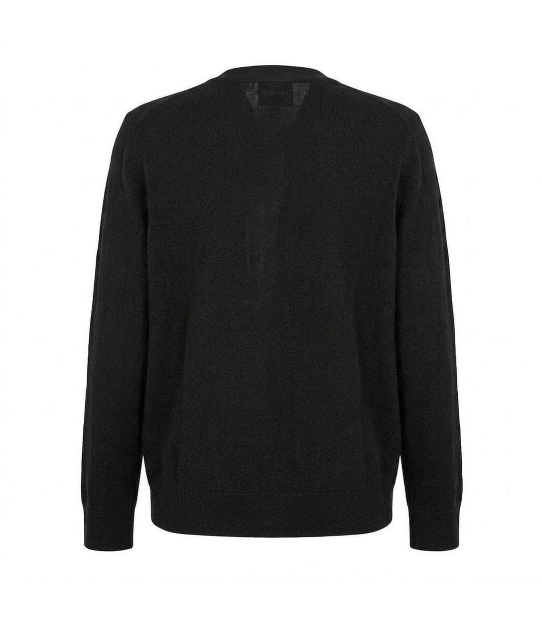 Mens V Neck Cardigan Jet Black Lyle & Scott-2