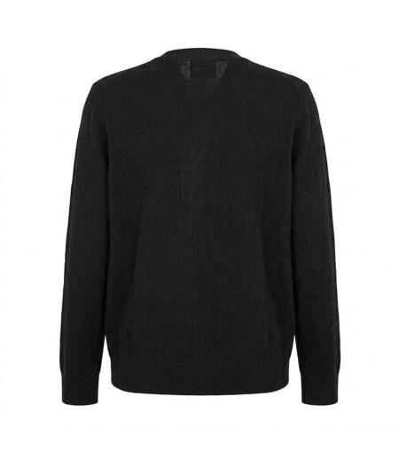 Mens V Neck Cardigan Jet Black Lyle & Scott