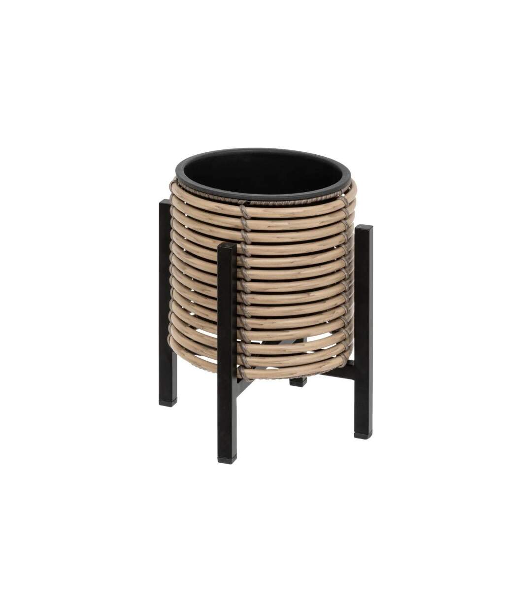 Lot de 3 Cache-Pots Déco Imitation Rotin 42cm Beige-4