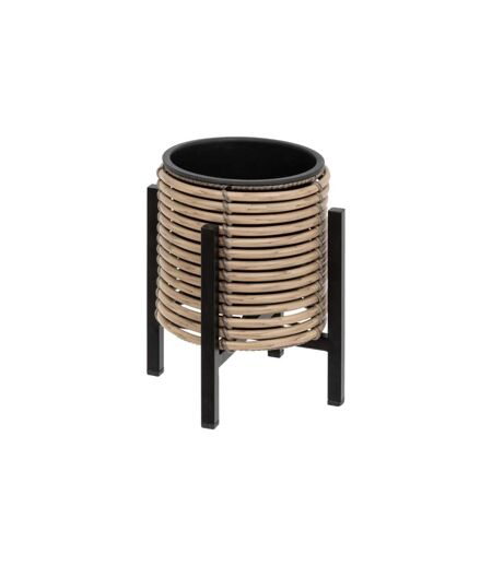 Lot de 3 Cache-Pots Déco Imitation Rotin 42cm Beige