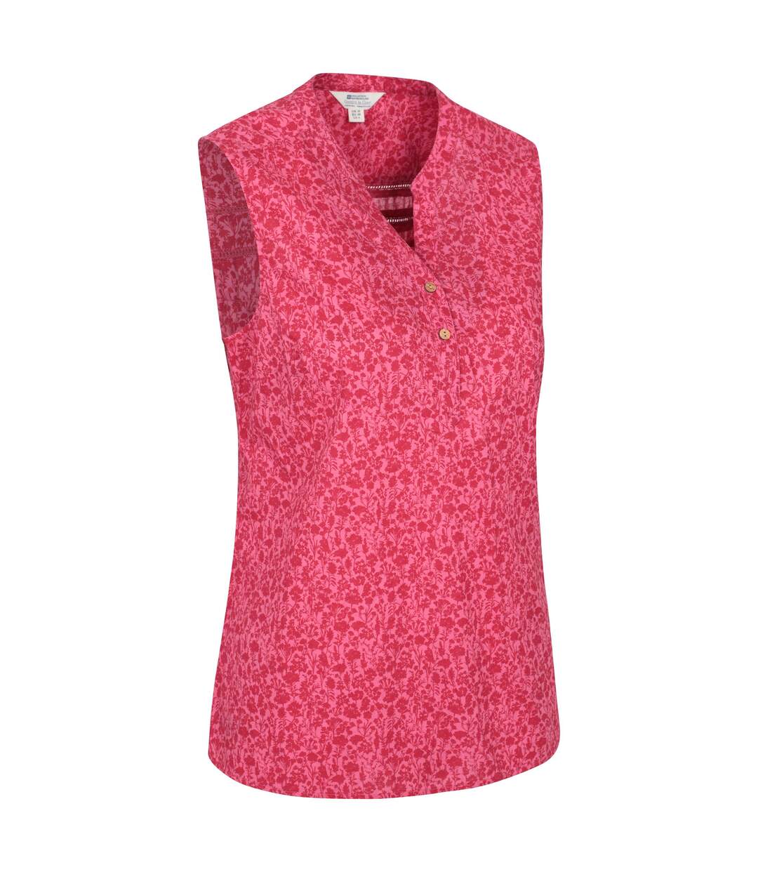 Womens/ladies petra floral pattern sleeveless shirt red Mountain Warehouse-3