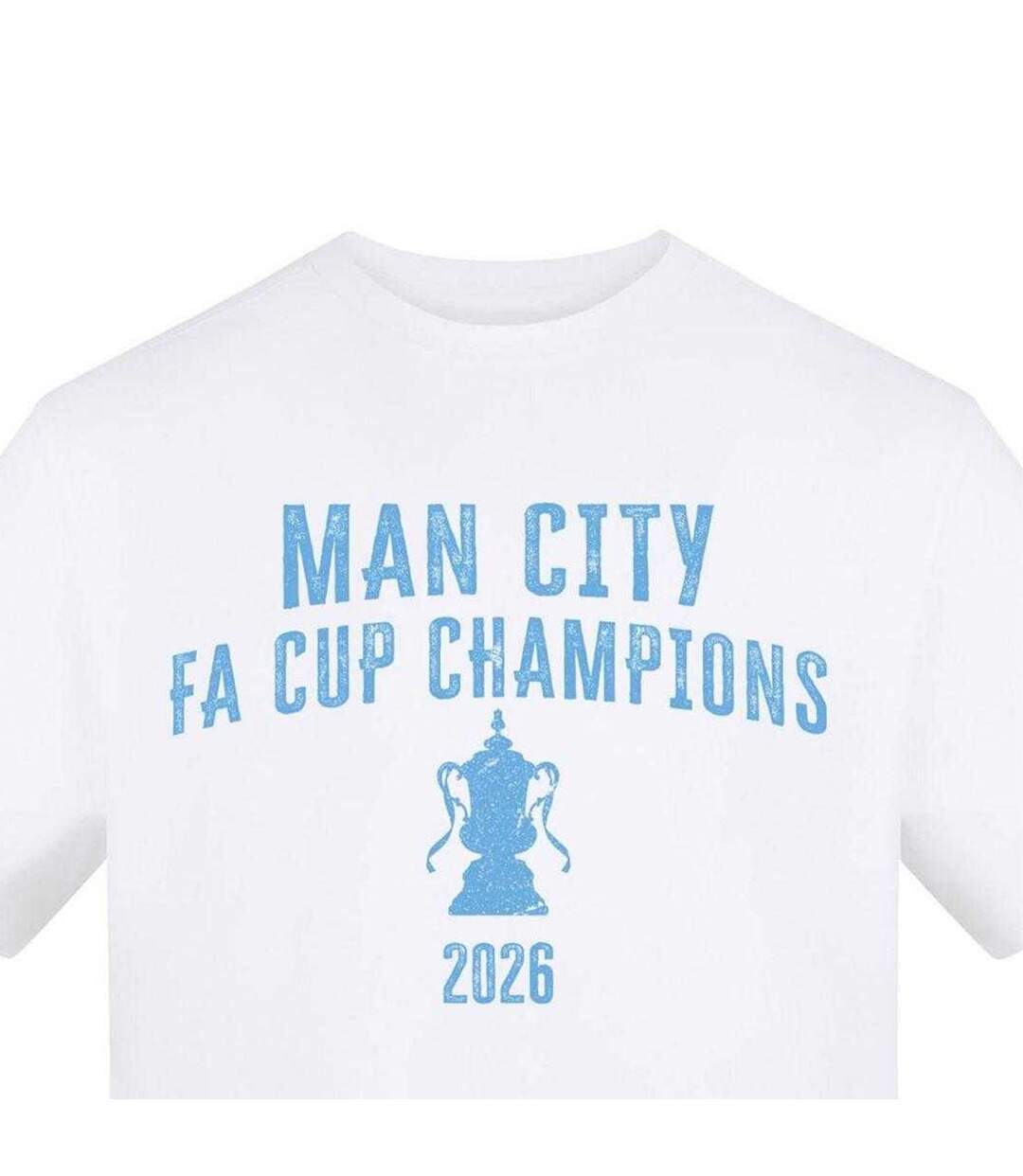 Unisex Adult Man City Champions 2026 T-shirt White AWD-3
