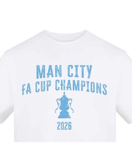 Unisex Adult Man City Champions 2026 T-shirt White AWD