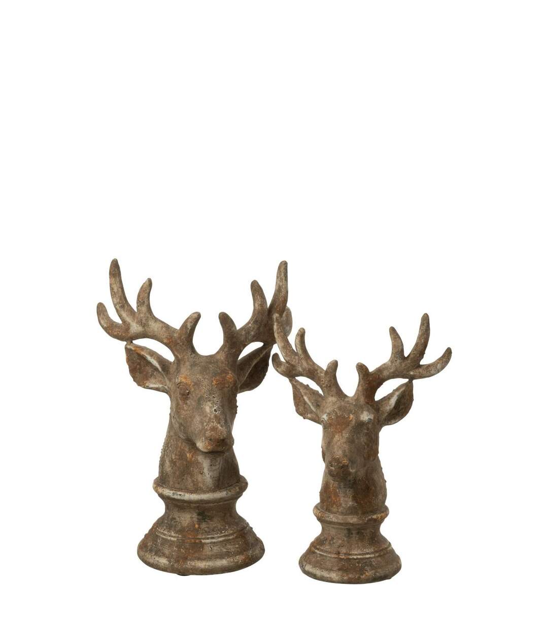 Tête de Cerf en Résine Chalet 39cm Taupe-2
