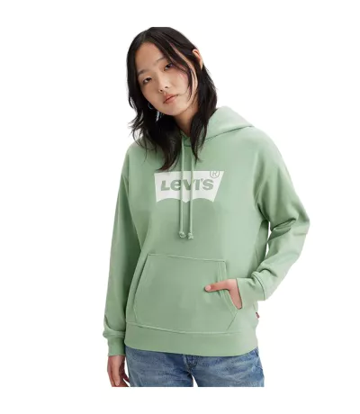 Sweat À Capuche Style Régulier Femme Vert Levis