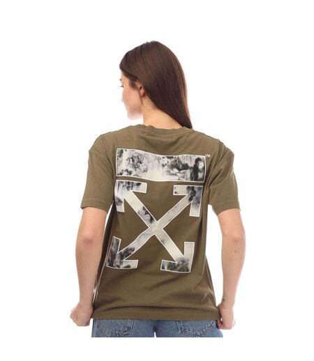 T-shirt flock chine femme vert Off White