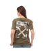 T-shirt flock chine femme vert Off White-2