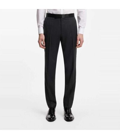 Mens Wool Tuxedo Trousers Dark Blue Boss