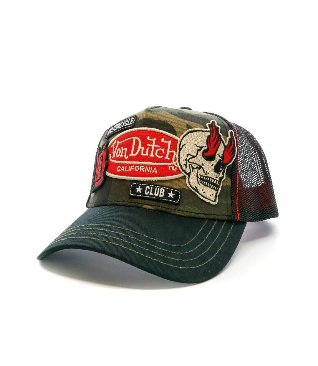 Casquette Noire/Kaki Homme Von Dutch Casquette Patches 01 - Taille unique-1