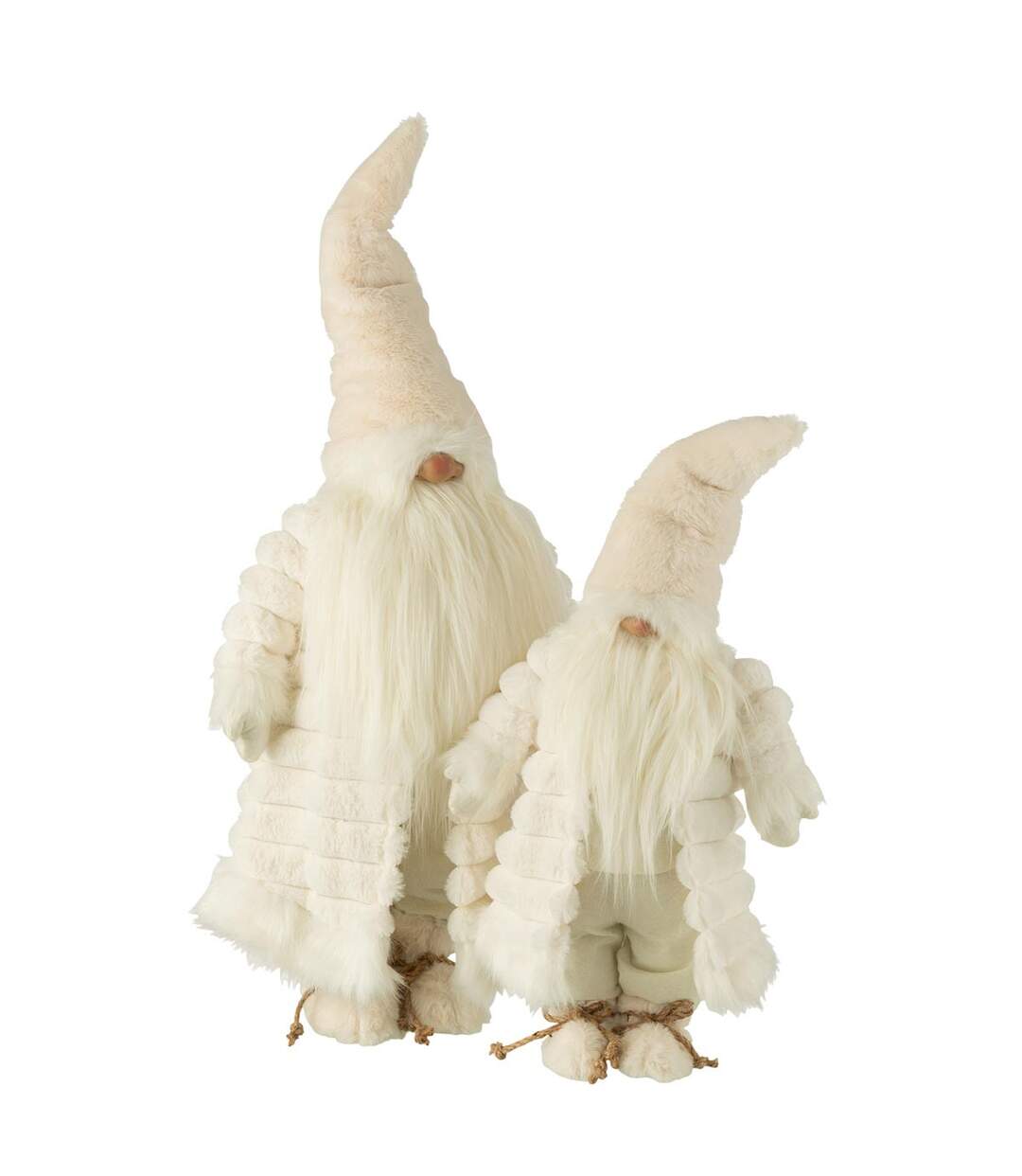 Statue Déco Lutin Veste Rembourrée 64cm Crème-2