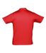 SOLS Mens Prescott Jersey Short Sleeve Polo Shirt (Red)