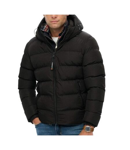 Doudoune noire mat homme superdry hooded