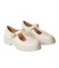 Womens/ladies Naevias T-bar Chunky Heel Mary Janes Beige Faith-2