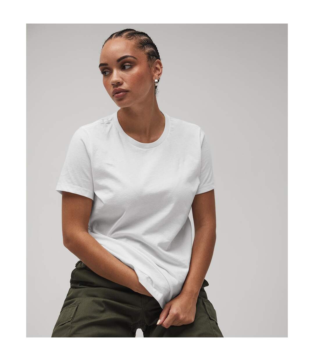 Womens/ladies Jersey Relaxed Fit T-shirt Navy Bella + Canvas-1