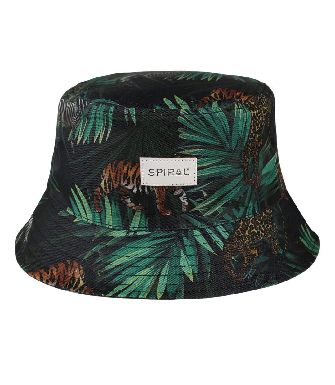 Bob Motif/style Jungle Adulte Bleu Sarcelle Imprimé Spiral-1