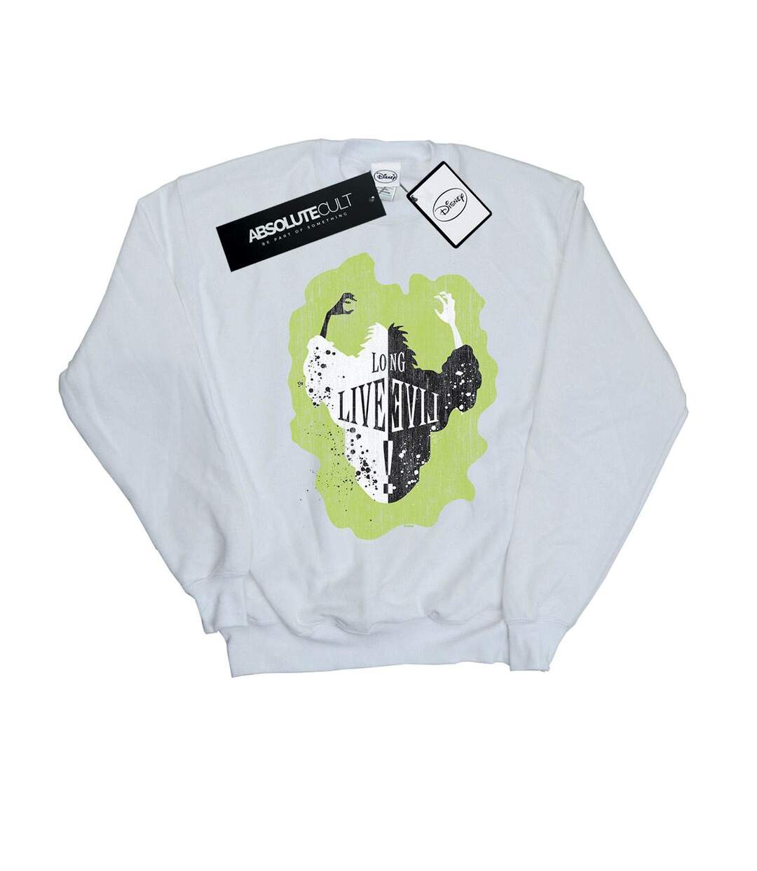 Disney Sweat Womens/Ladies The Descendants Cruella Long Live Sweatshirt (Blanc) - UTBI15486-1