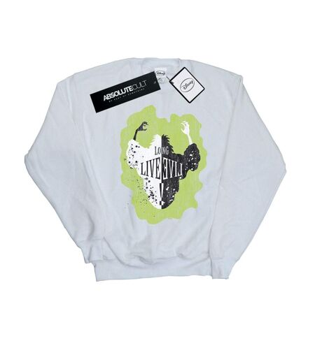 Disney Sweat Womens/Ladies The Descendants Cruella Long Live Sweatshirt (Blanc) - UTBI15486