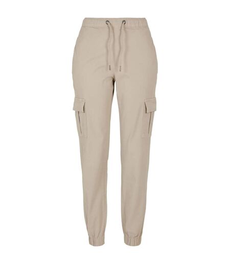Womens/ladies Cargo Pocket High Waist Jogging Bottoms Soft Seagrass Urban Classics
