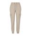 Womens/ladies Cargo Pocket High Waist Jogging Bottoms Soft Seagrass Urban Classics-1