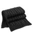 Beechfield Unisex Adult Cable Knit Melange Scarf (Black) (One Size) - UTBC5357