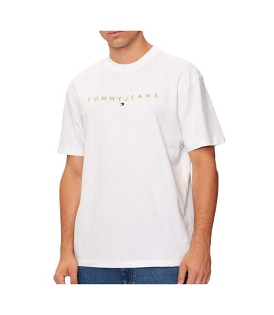 T-shirt Blanc Homme Tommy Hilfiger Gold Linear - L