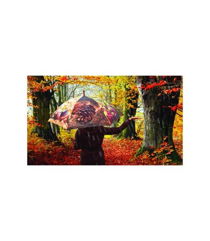 Grand parapluie bois et métal toile polyester Automne