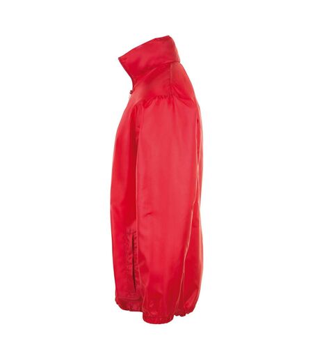 SOLS Unisex Shift Showerproof Windbreaker Jacket (Red)