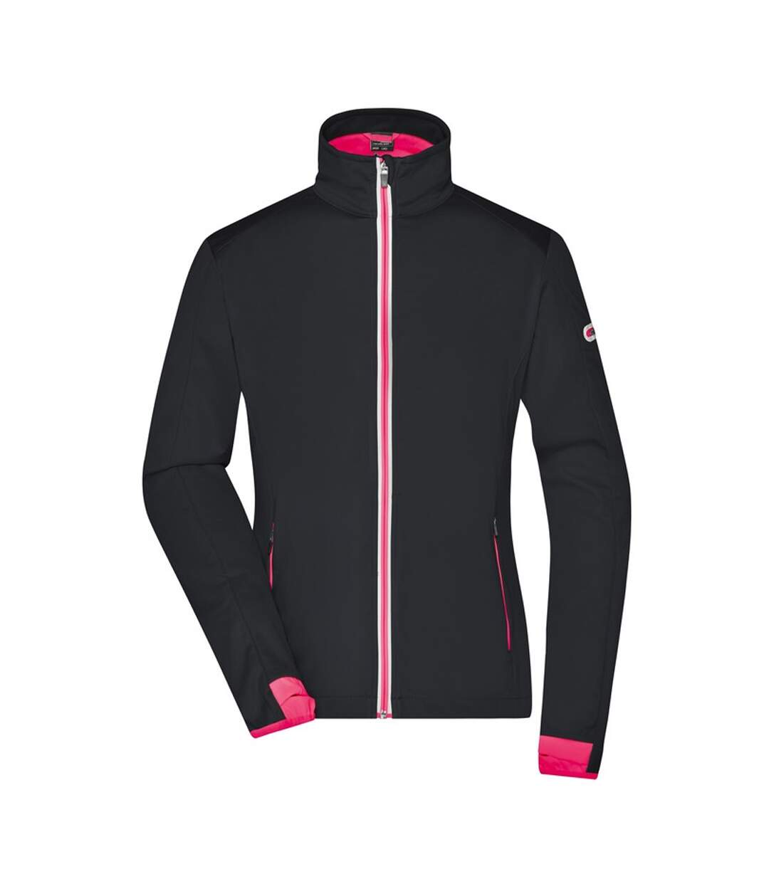 Veste Softshell Femme Noir Rouge Clair James And Nicholson-1