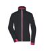 Veste Softshell Femme Noir Rouge Clair James And Nicholson-1