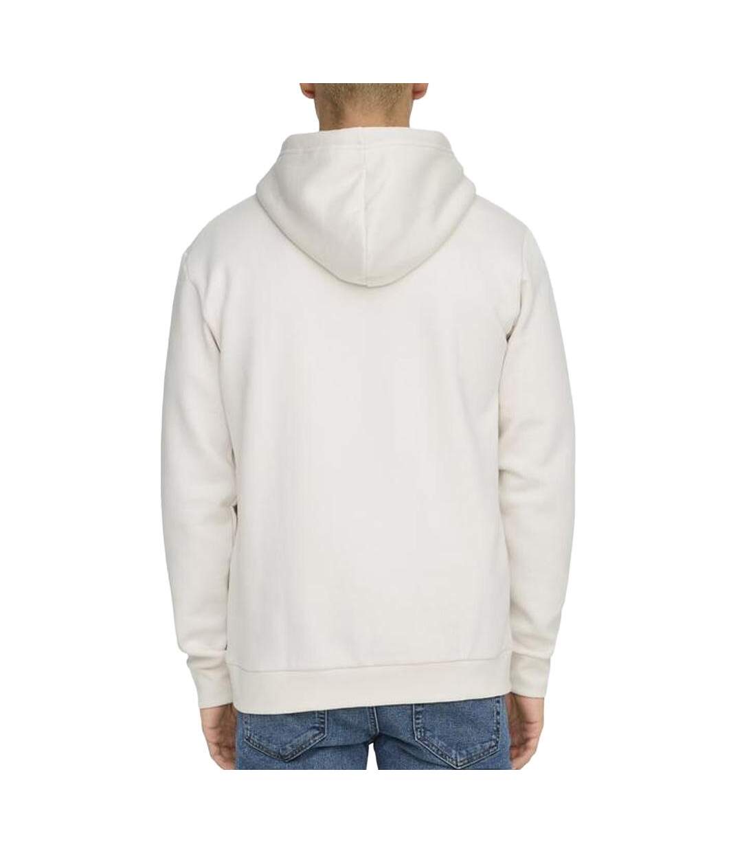 Sweat à capuche blanc homme only & sons hoodie-2