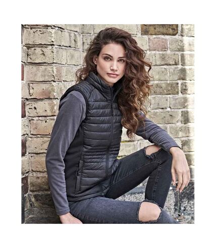 Tee Jays Womens/Ladies Crossover Padded Body Warmer (Black)