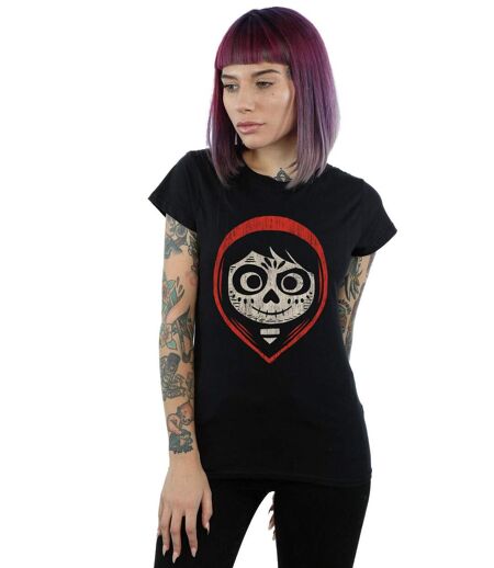 Disney - T-shirt COCO MIGUEL SKELETON FACE HOOD - Femme (Noir) - UTBI14432