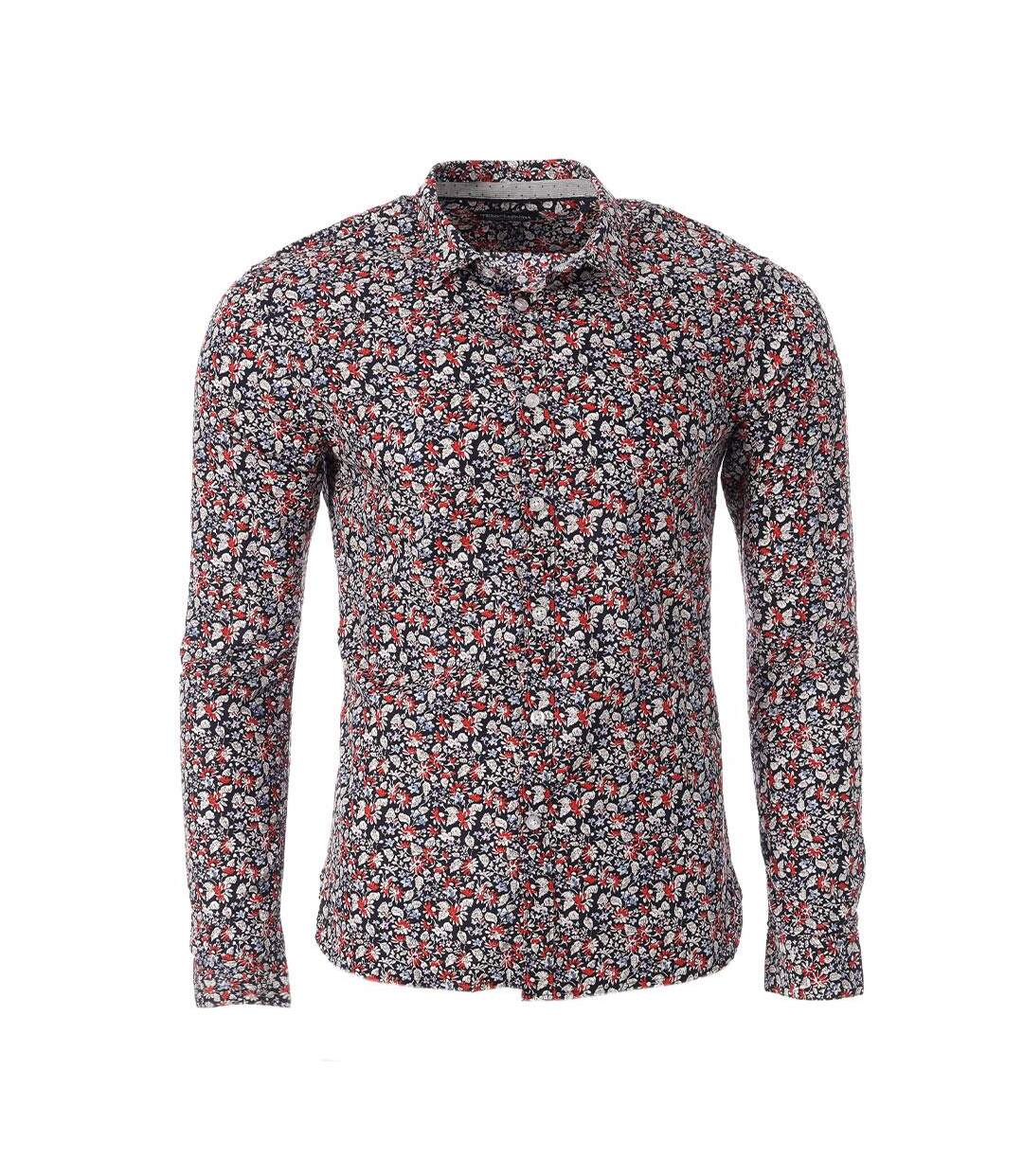 Chemises marine/rouge à motifs homme teddy smith carton ml - 3xl-1