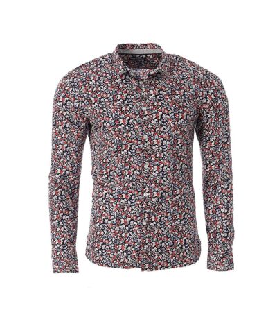 Chemises marine/rouge à motifs homme teddy smith carton ml - 3xl