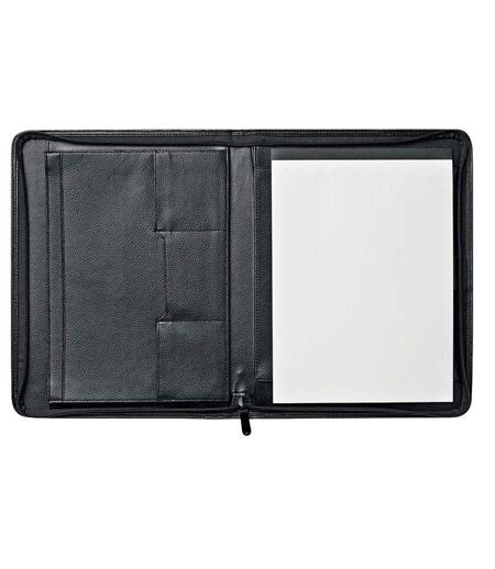 Leather a4 conference folder one size black MidOcean