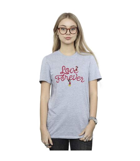 Disney Femme/Les femmes Mickey Mouse Love Forever - T-shirt boyfriend en coton (Gris sportif) - UTBI38838