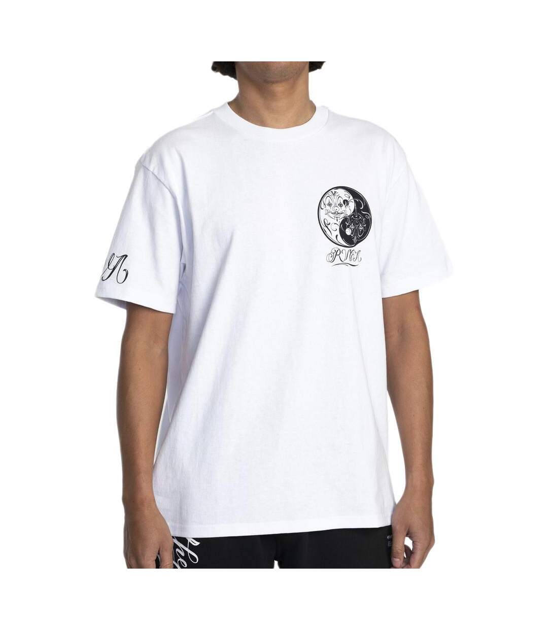 T-shirt Blanc Homme RVCA Mister Cartoon - L-1