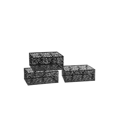 Lot de 3 Caisses de Rangement Pop 32cm Noir