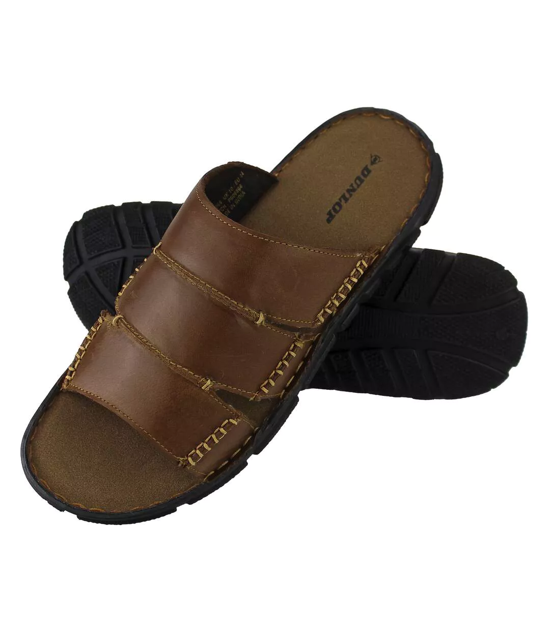 Dunlop - Chaussons de plage d'été en cuir pour homme-2