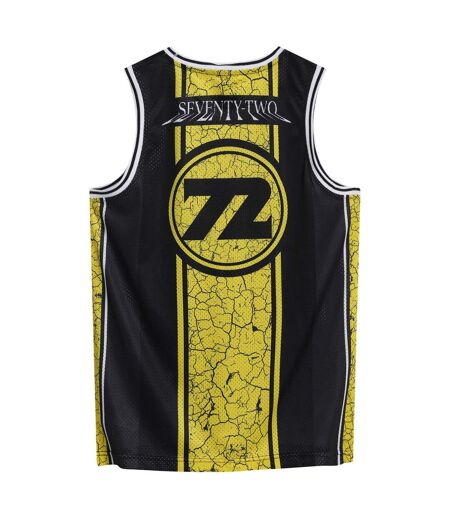 Maillot De Basket Seventy Two Homme Noir Jaune Amplified