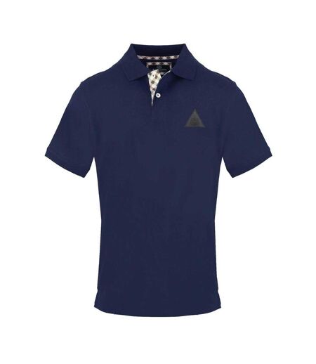 Polo Motif/style Logo Triangulaire Homme Bleu Marine Aquascutum