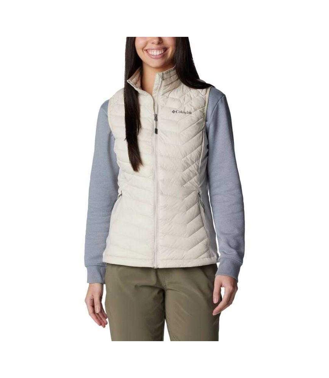 Doudoune Sans Manches Motif/style Matelassé Powder Pass Femme Beige Columbia-2